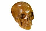Realistic, Polished Picture Jasper Skull #151156-1